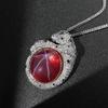 Jewelry Simulation Red Corundum Hexagram Light Leopard Pendant Main Stone 18 * 20