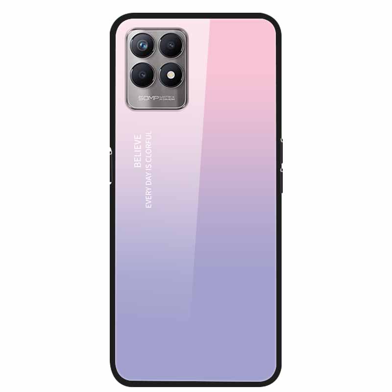 For Realme 8i Cases Realme 8 5G Tempered Glass Hard Back Cover For Realme8 Phone Cases Soft Bumper Fundas for Realme 8 i Realme8