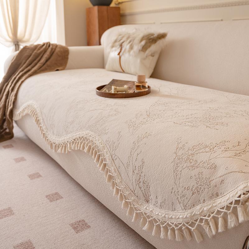 

Leather Sofa Special-Shaped Sofa Cushion Universal In All Seasons Irregular Cover Cloth Non-Slip Seat Cushion New Chenille Blanket 90*90cm