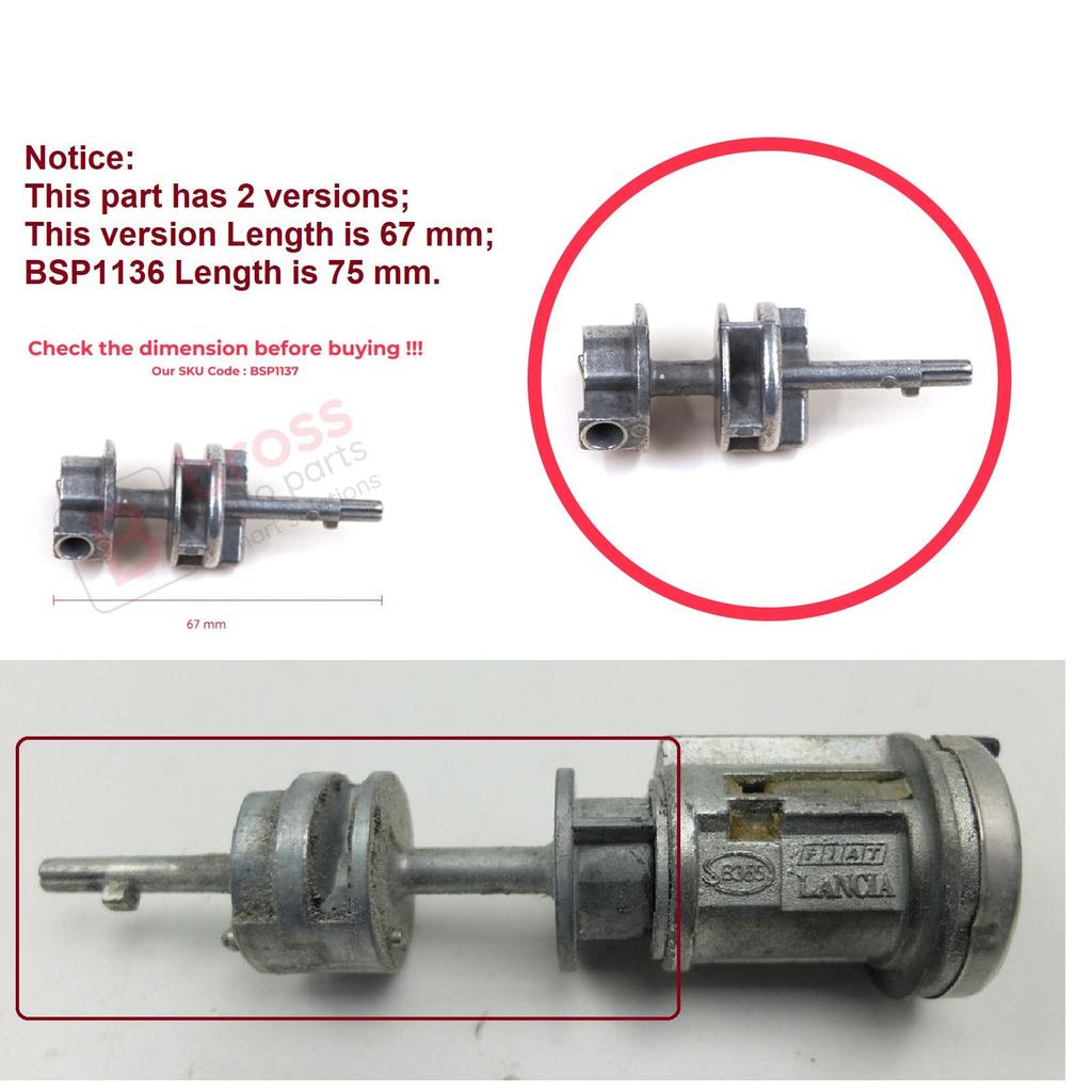 ESP1137 Ignition Housing Tumbler Column Barrel Locking Cylinder Shaft Rod 67 mm For Fiat Doblo Palio Albea Marea Panda Siena
