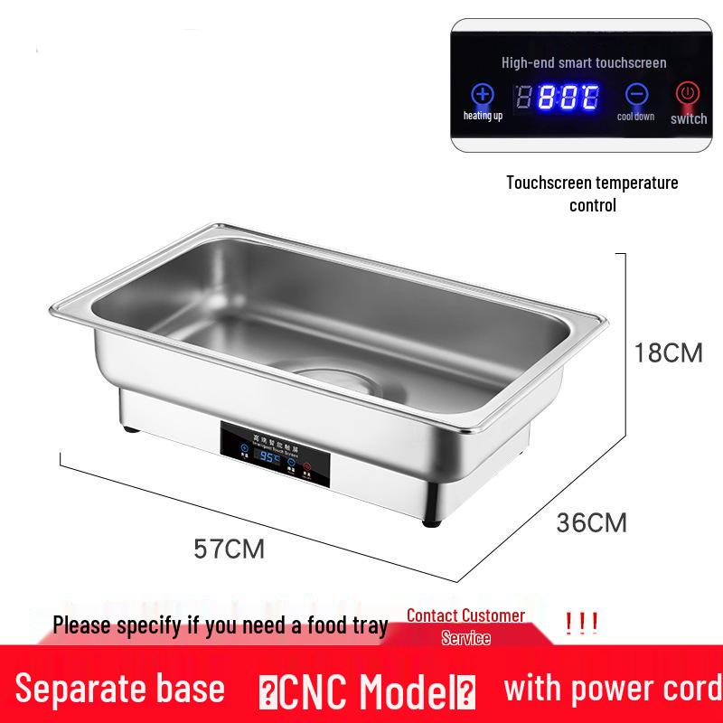 Stainless Steel Self-Serve Buffet Warmer with Transparent Flip-Top for Restaurants & Hotels