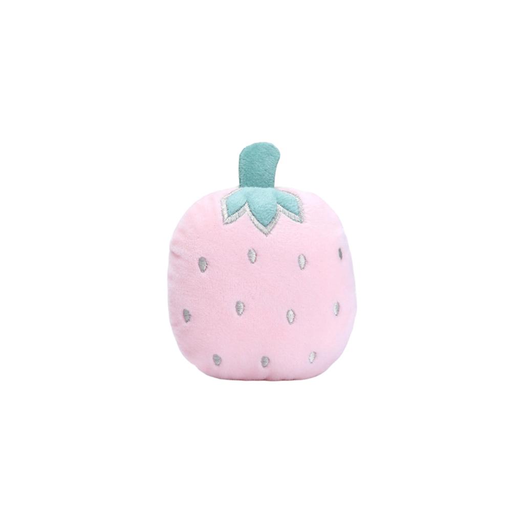 Cute Fruit Shaped Plush Squeaky Dog & Cats Toys, Interactive Crinkle Sound Pet Chew Toys With Catnip Or  Call Option, Soft Stuffed Puppy Teething Toys