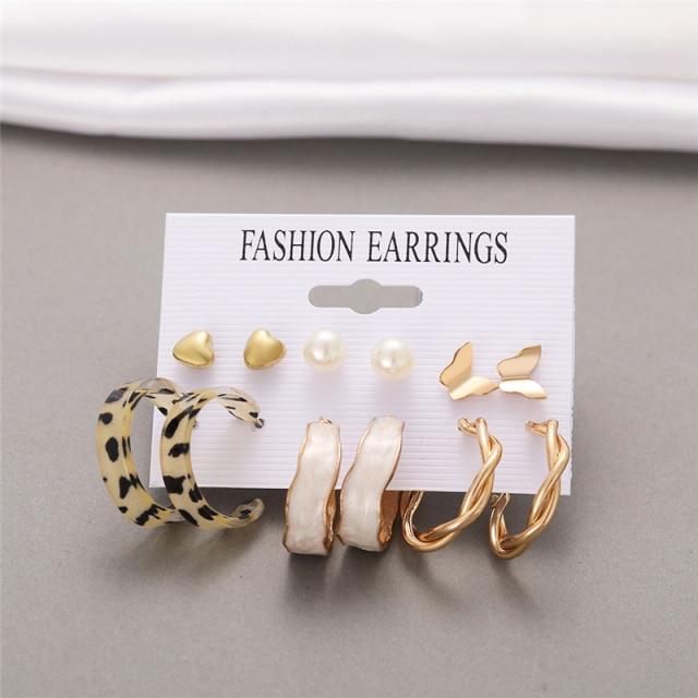 Tone Color Snake Drop Earrings Set Geometric Long Tassel Dangle Earrings Set For Women Of Earrings JewelryGeometric Drop
