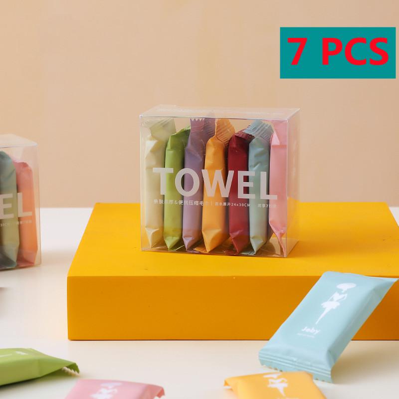 YS00084- Colorful disposable compressed towel, facial towel, travel cleanser, independent packaging