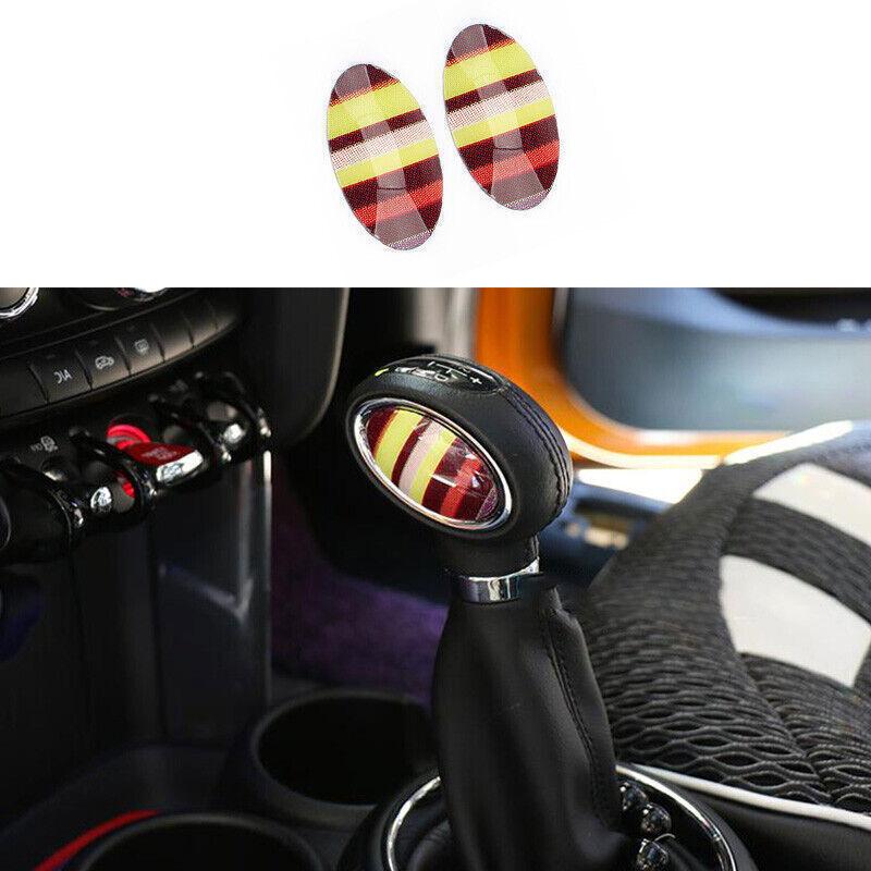 For Mini Cooper Countryman F60 ABS Red Yellow Gear Shift Knob Shifter Lever Trim