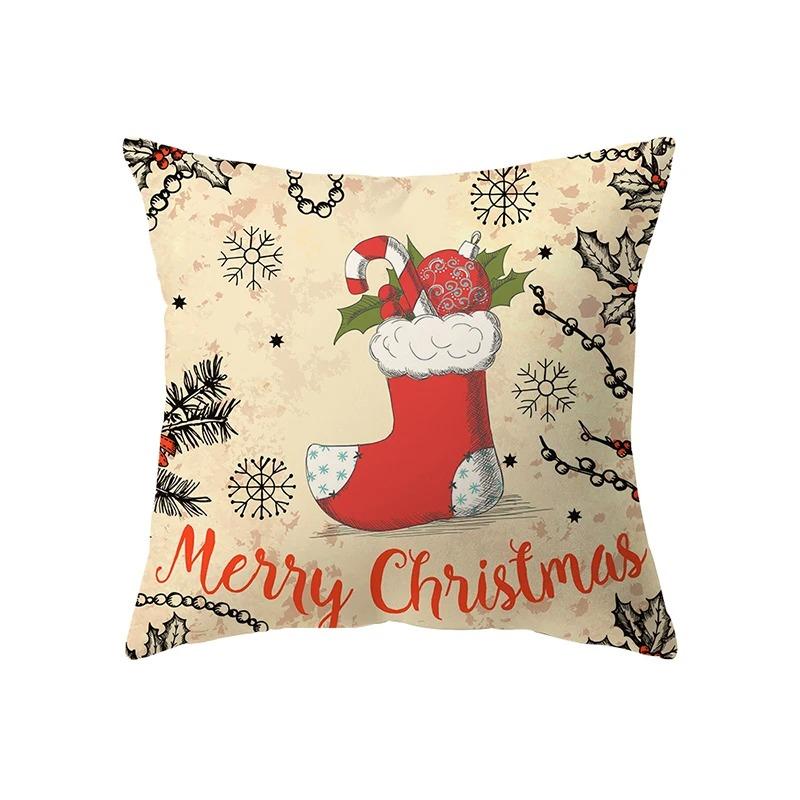 

Наволочки с рождественской тематикой Аксессуары для автомобиля Офис Санта-Клаус Гостиная Диван Домашние наволочки 40x40cm