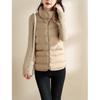Stand-up collar, light down jacket, women's vest, short model, new autumn and winter, rubber-pressed down vest, vest, vest jacket tide