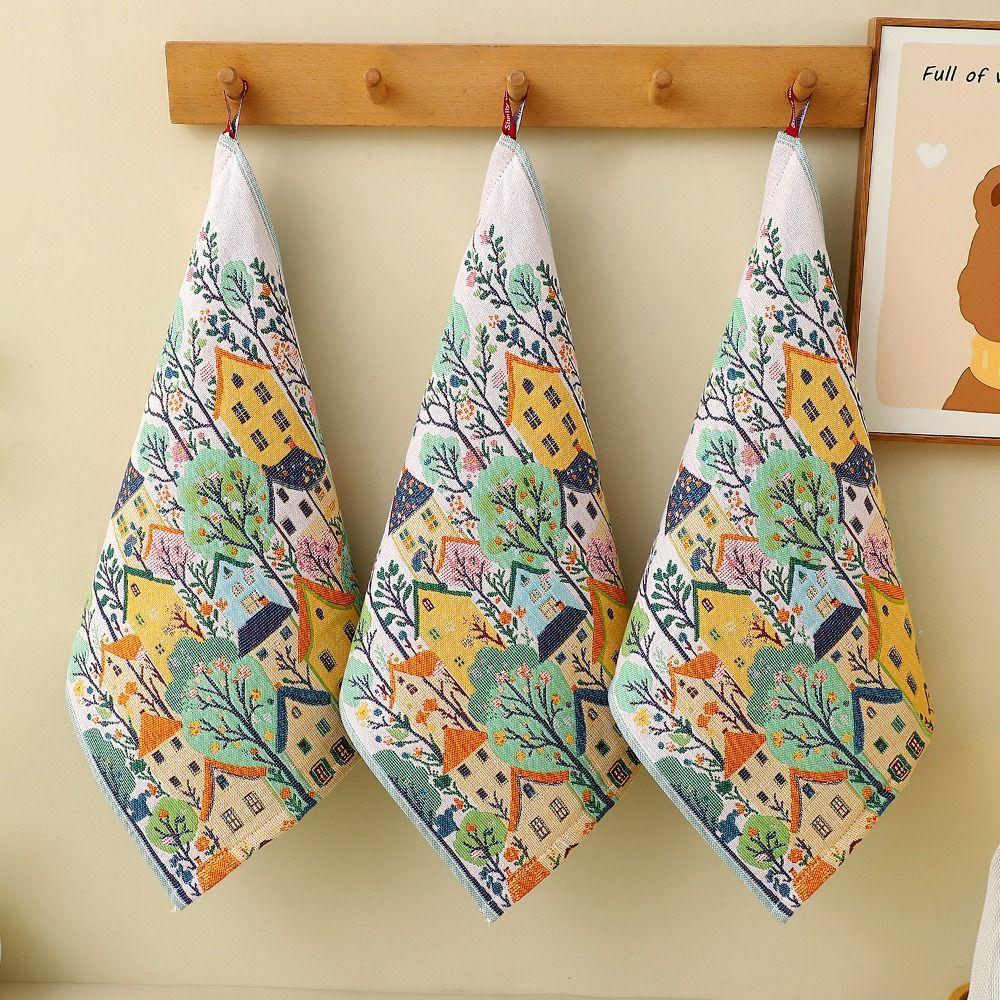 34x40cm Kitchen Towel Quick Dry Tea Towel High Quality Pure Cotton Dish Cloth  Home Restaurant