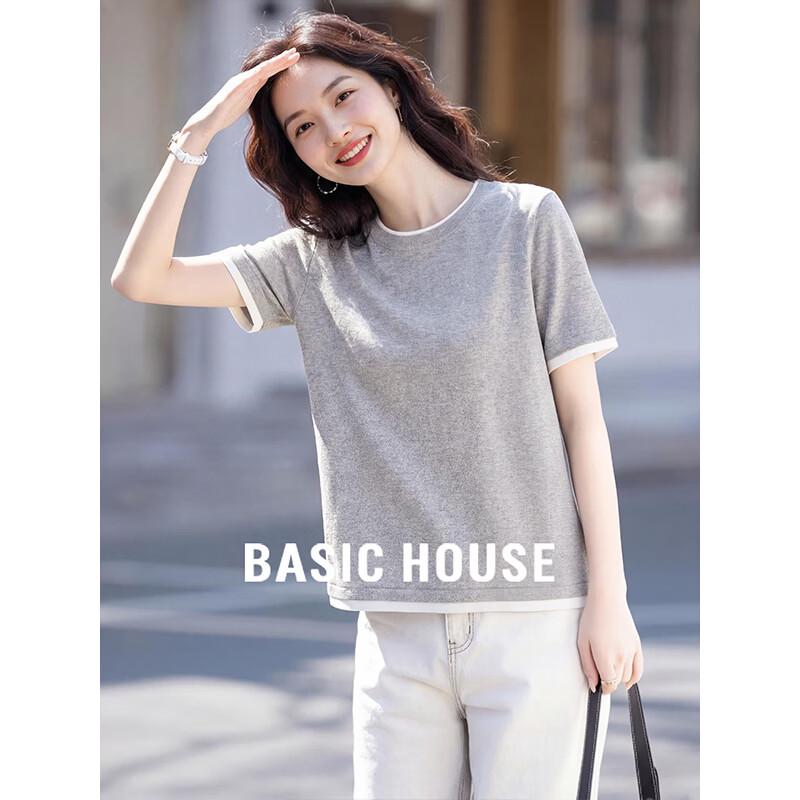Женский топ Basic House с имитацией двойки из трикотажа Tencel M
