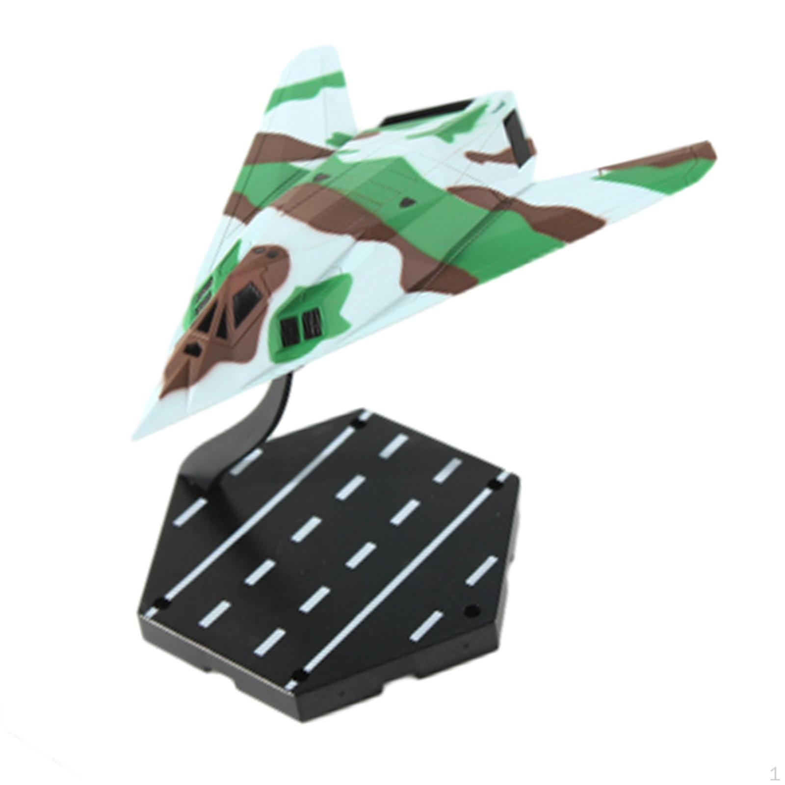 

1/144 F117 Diecast Fighter Model Miniature Toys with Display Stand Retro Plane for Office 412 team