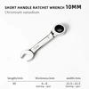 1Pcs 6-19mm Ratchet Socket Spanner Reversible Combination 72 Teeth Stubby Single Wrench Steel Short Handle Nut Repair Tool
