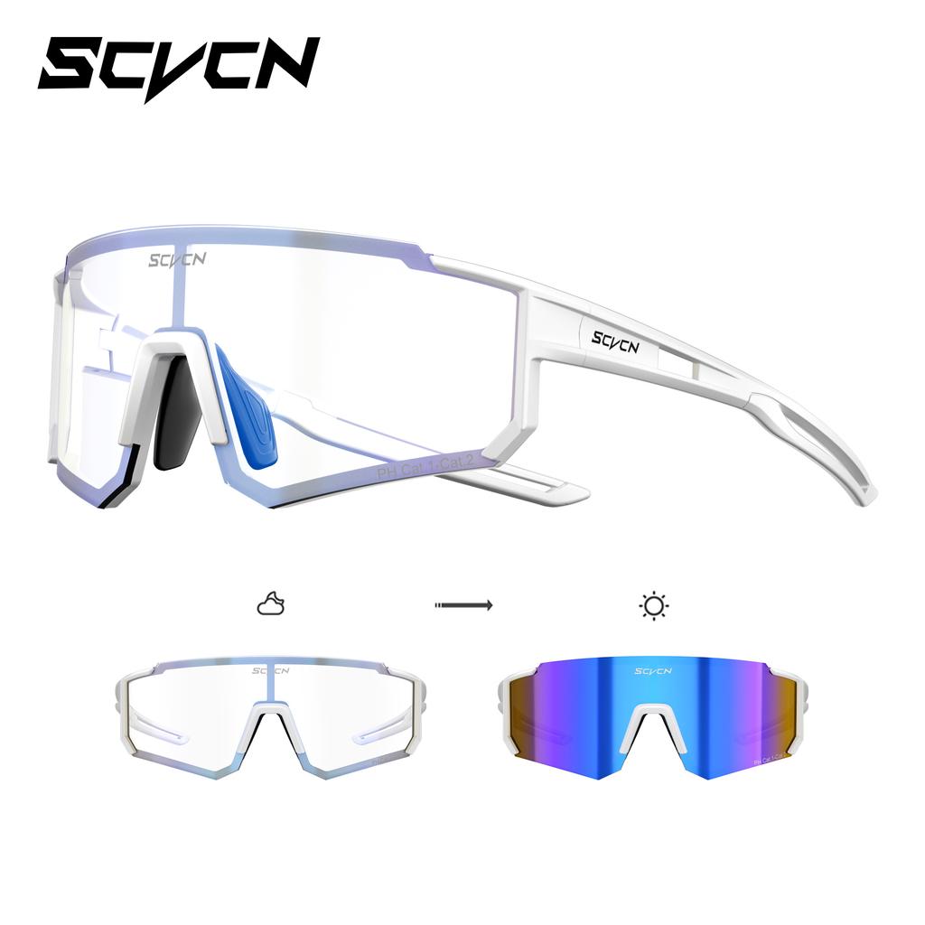 SCVCN Photochromic Hiking Eyewear Cycling Glasses Sports Sunglasses for Women Outdoor Road MTB Bike Glasses UV400 Men Windproof