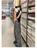 Women's American Spicy Girl Cargo Drawstring Wide Leg Casual Pants - Spring Loose Straight Leg Floor-Length Trousers