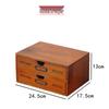 Solid Wood Multi-Layer Office Desk Organizer and Cosmetics Storage Box