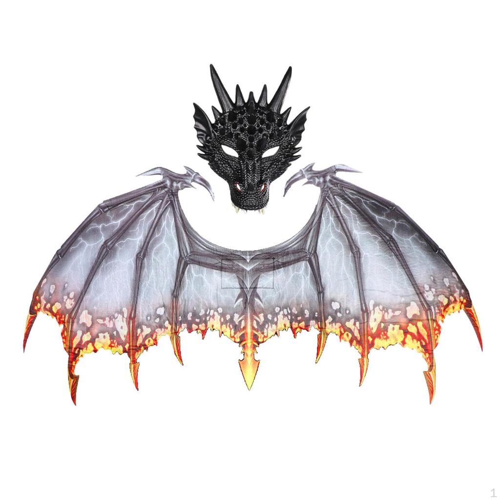 Adult Dragon Costume Dinosaur Mask Sets Accessories Masquerade Fancy Dress for Festival