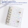 M5 A6 A7 Transparent Laser Stern Loseblatt Binderhülle Skizzenbuch Tagebuch Bürobedarf Glitzer Schreibwaren Binder Notizbuch