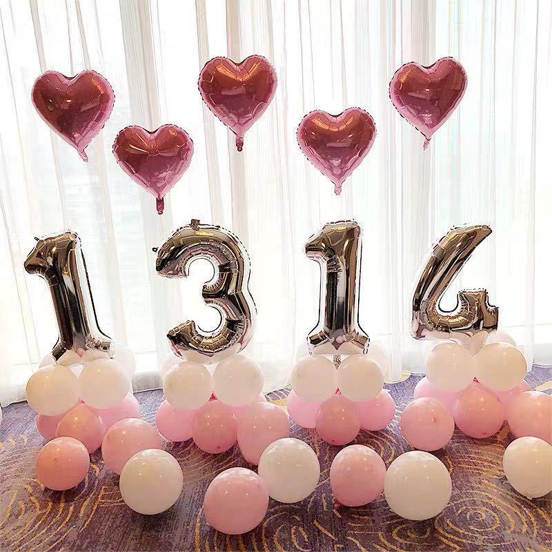 Honeymoon Room Wedding Scene Decor Set: Love Letter Balloons & Transparent Boxes