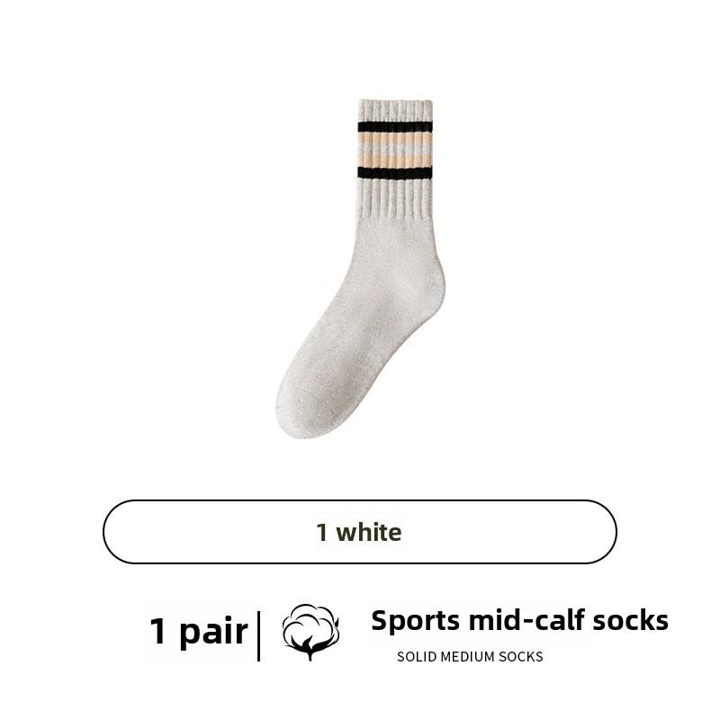 Men's Autumn and Winter Warm Velvet and Thick Towel Bottom Cylinder Pure Cotton Socks