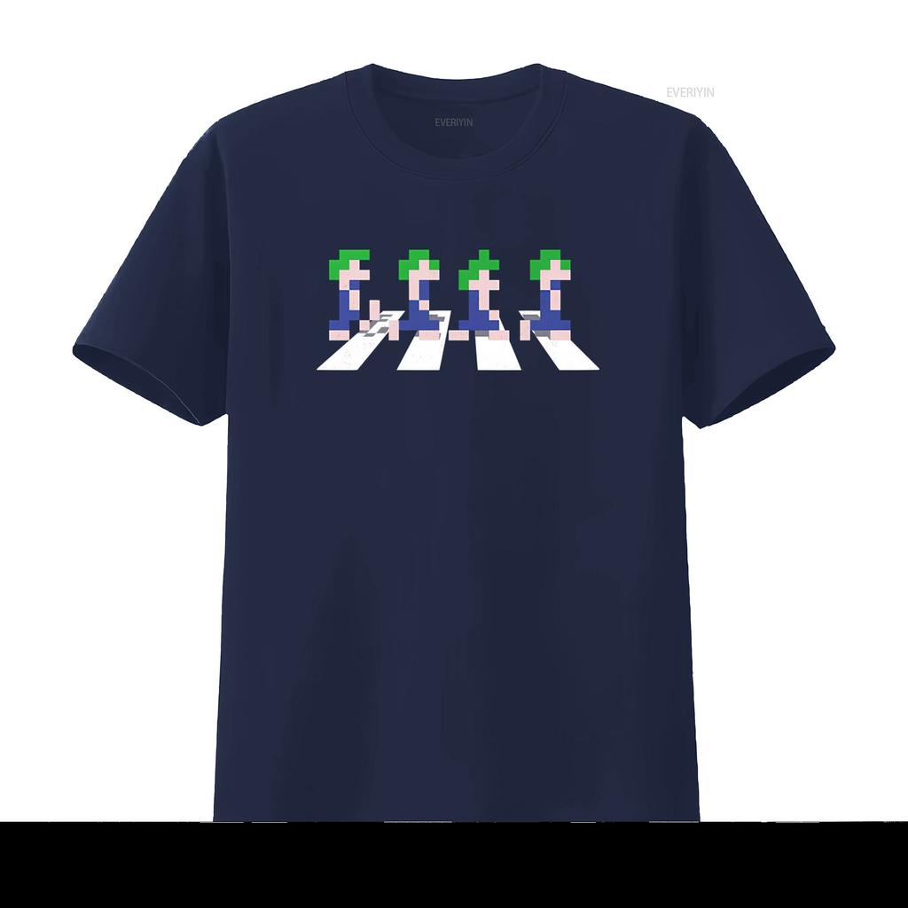 Retro 8Bit Pixel Lemmings Road Video Game Gamer T Shirt Geek Nerd Gaming Style Vintage Washed Top For Everyday Wear Fashion