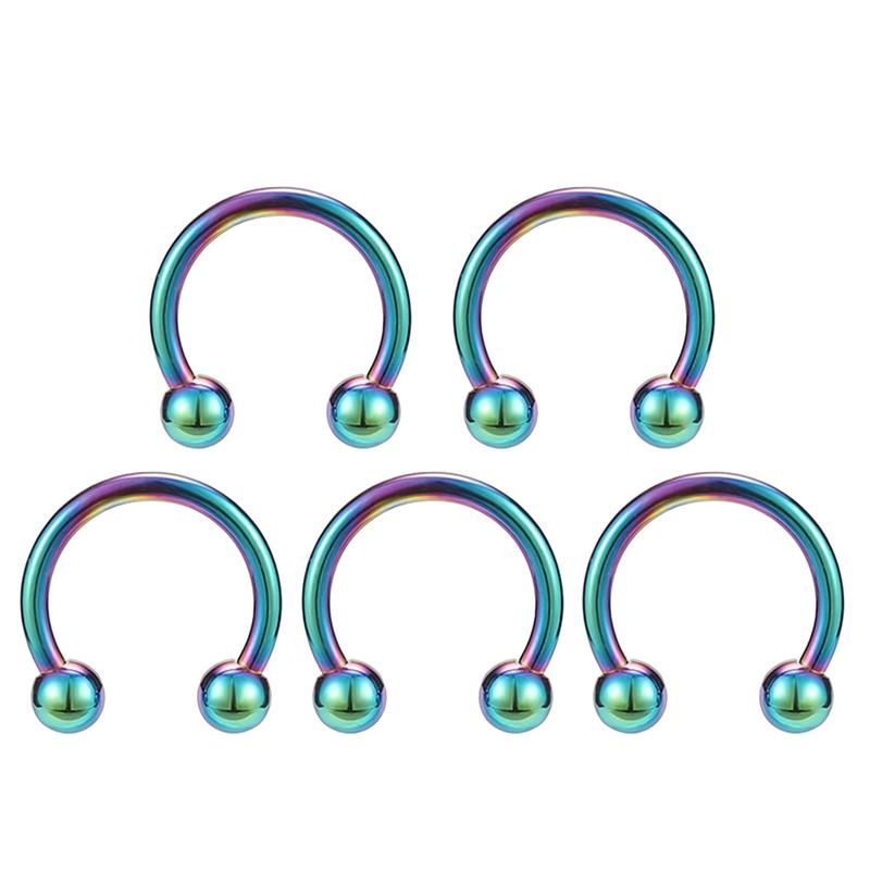 1pc 316L Stainless Steel Lip Rings Studs Labret Piercing Master Earrings Septum Nose Hoops Unisex Women Punk Cool Body Jewelry
