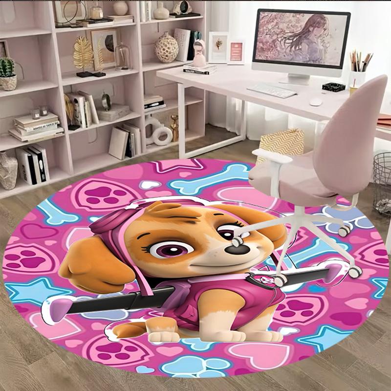 1pc Paw9 Carpet, Round Rug, Comfortable, Suitable for Entryways, Living Rooms, Office, And Bedrooms, Christmas Decoration