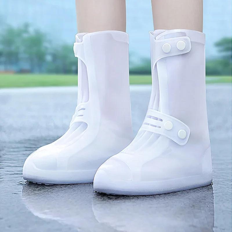 Anti Slip Breathable Rainshoe Cover Silicone Waterproof Rainboots Thickened Outdoor Hiking Travel Wear Resistant Repeatedly Used