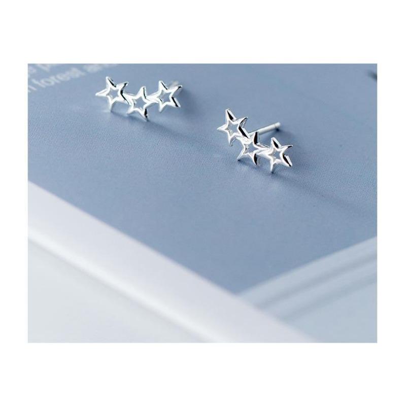 Minimalist Fashion Hollow Star Zircon Stud Earrings For Women Versatile Daily Jewelry