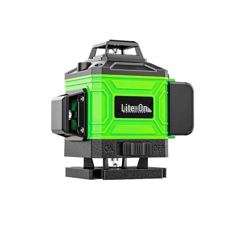 High-Precision Laser Level with 12-Line Green Infrared and Heavy-Duty Spirit Level