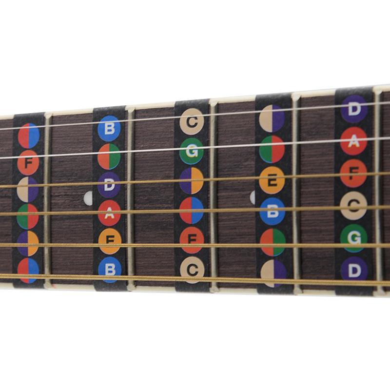 Guitar Scale Sticker Fretboard Coded Notes Labels Stickers Beginner Self Study Visual Guide Guitar Accessories Music Lovers ZYF