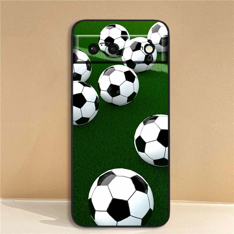 Anime Football Design Phone Case For Google Pixel 10 9a 9 8A 8 7 7A 6 6A Pro XL 2024 5G Black Soft TPU Silicone