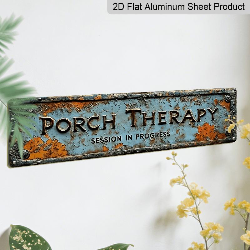 2D Flat 1pc, Entrance Decorative Sign, Metal Sign Wall Decoration, Retro Style Wall Decoration During Treatment, Aluminum Craft Decoration