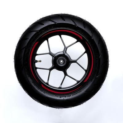 AXXL 12-inch Wheel Rim Stickers STD2 (Red) for Honda Grom, NSR50, NSF100, Z125, Monkey 125, Ape, Cygnus, Etc.