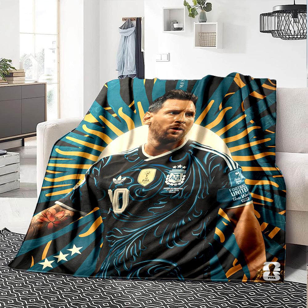 Pink Neon Soccer Stars Blanket Ultra-Soft Perfect for Bedding Office Bed All-Season Use Modern Style Perfect Gift for Relatives and Friends