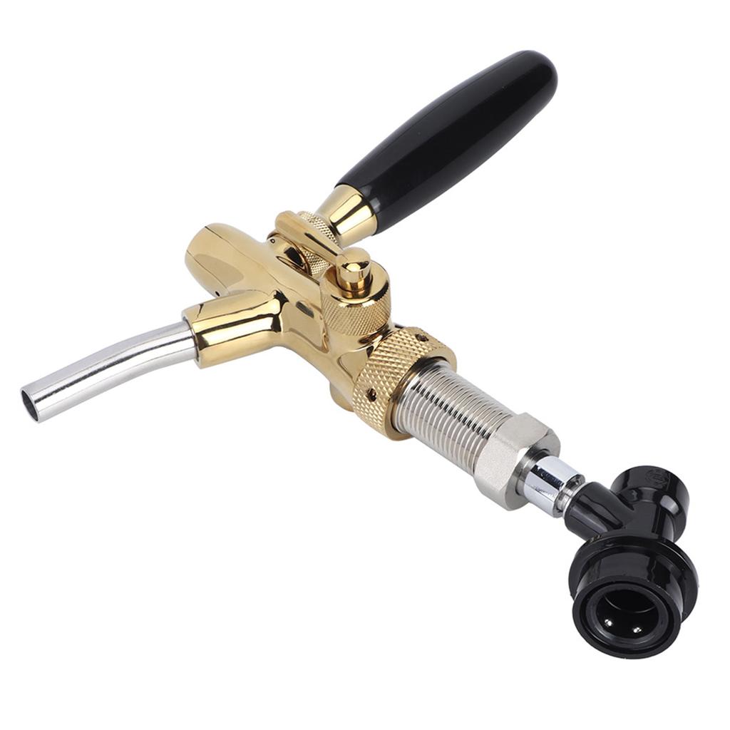 Stainless Steel Adjustable Beer Faucet Tap with Ball Lock for Homebrew Barrel Wine Beverage