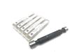 White Steel Smooth Cylindrical Go/No-Go Plug Gauge Set: Sizes 21, 25, 28, 32, 36