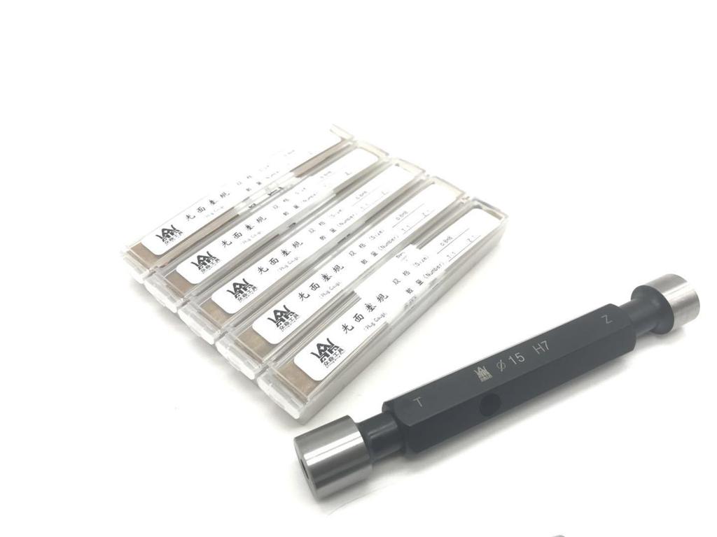 White Steel Smooth Cylindrical Go/No-Go Plug Gauge Set: Sizes 21, 25, 28, 32, 36