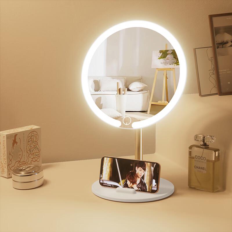 Smart LED Makeup Mirror with Phone Holder CN Plug (adapter Included)
