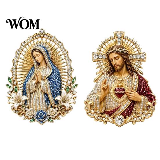 Christian Confirmation Gift Sacred Heart of Jesus Brooch, Souvenir Faith Accessory with Enamel Symbol Brooch Pin, Catholic Lapel Pin Inspirational for