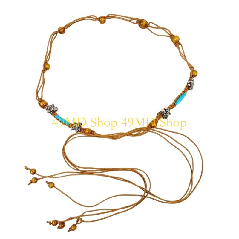 49MD Retro Adjustable Waist Belt Sophisticated Rope Belt Accessories For Maxi Dresses Skirts And Festival Wear