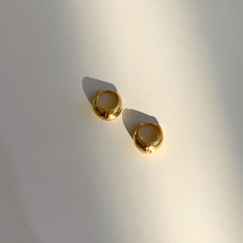 modernlike 14K gold-filled water drop ball one-touch earrings