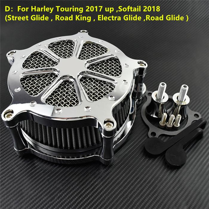 Motorcycle All Chrome Air Cleaner Air Filter System For Harley XL Sportster 04-22 Touring Road Glide 08-16 Dyna Softail Fat Boy