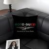 M-Moto Guzzii Logo Cushion Cover Natural Linen Organic Fabric Double-Sided Printing Sofa Home Decor Gift Pillow Case