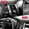 Car Air Outlet Trim Set with Carbon Pattern Finish for F55 F56 F57, 6 Piece Dashboard Accent and ABS Interior Surround for Cabin Styling and Display