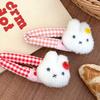 Korean Style Cute Cartoon Rabbit Gingham Hair Clip for Girls