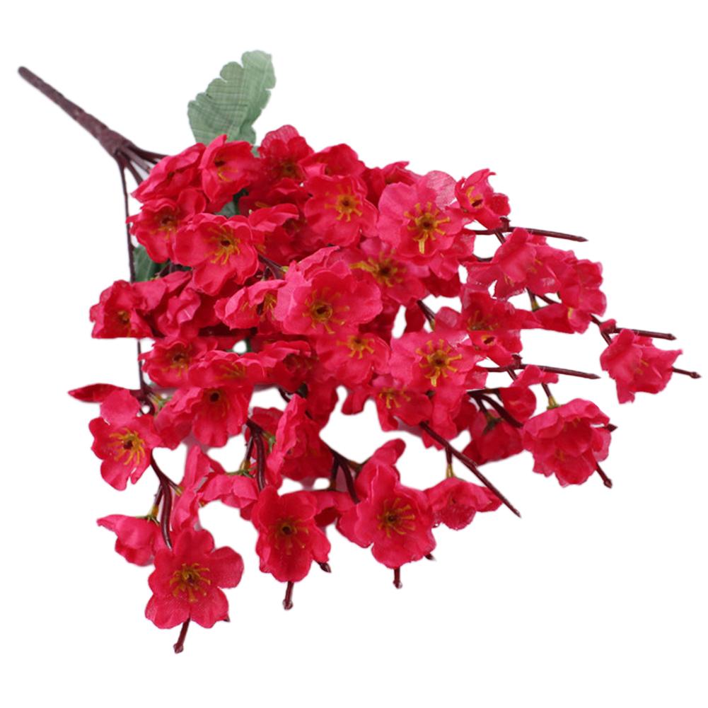 1 Bunch 38cm Artificial Plum Flower Silk Petals Spring Winter Garden Potted Plants Wedding Scene DIY Home Bouquet Decoration