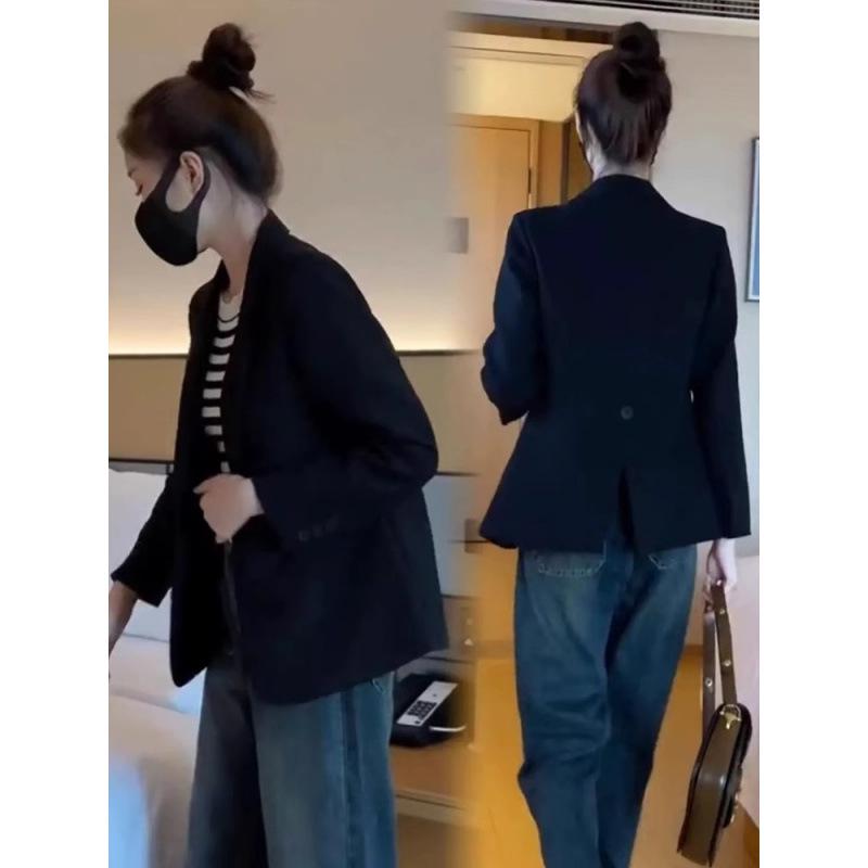 Elegantní volné sako slim fit pro malé ženy podzim/zima 2024