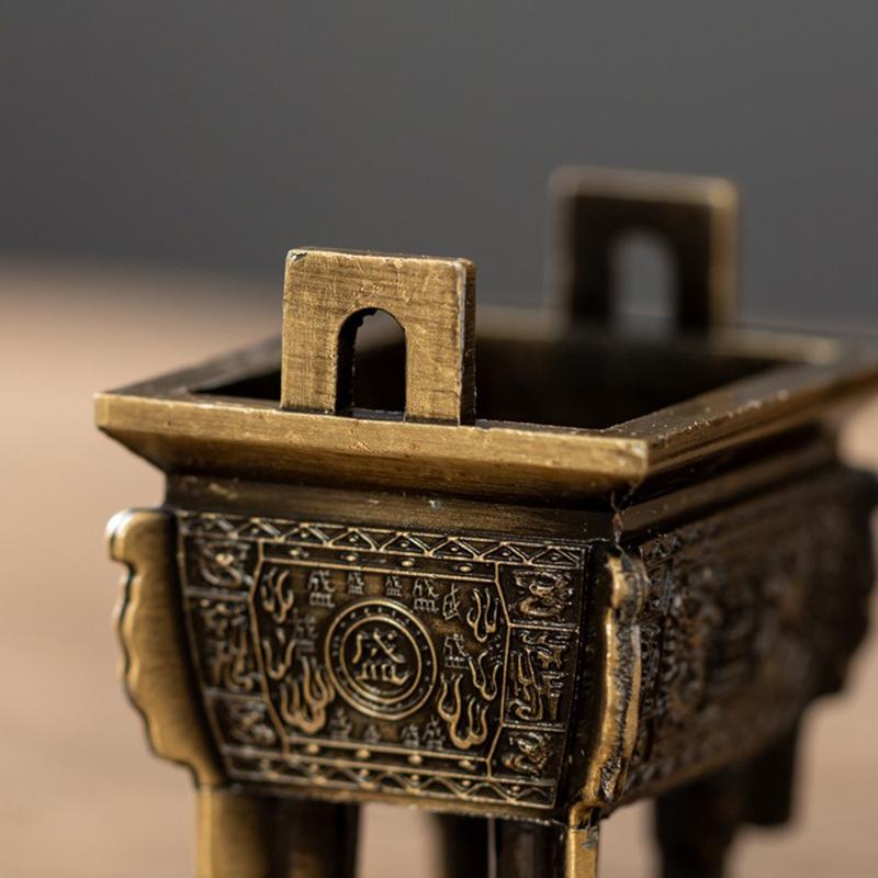 Mini Ding Incense Burner Indoor Aromatherapy Burner Tea Ceremony Ornament Small Thread Incense Sandalwood Vertical Incense Stand