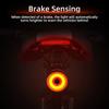 Waterproof LED Bike Tail Light with Smart Brake Sensing - 6 Modes, USB