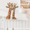 Fun-f131 Cartoon Couple Kissing Giraffe Bedroom Living Room Background Decorative Wall Stickers Self-adhesive