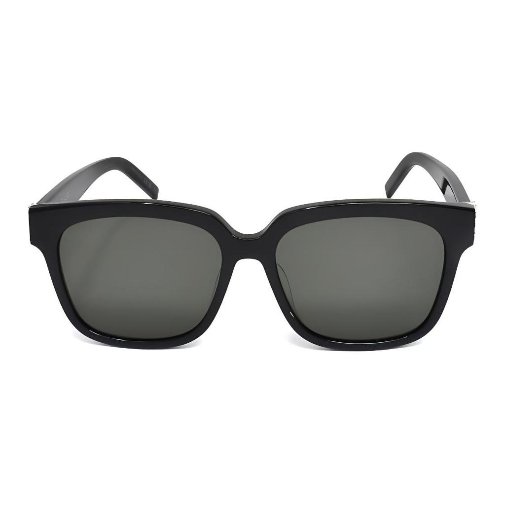 Saint Laurent Logo 3D Square Sunglasses Unisex sunglasses Black SLM40F-003